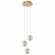 Lampada a sospensione con 3 diffusori in vetro a LED dimmerabile design moderno