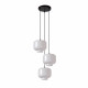 Lampada a sospensione con 3 diffusori in vetro dal design moderno ed elegante