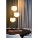 Lampada a sospensione con 3 diffusori in vetro dal design moderno ed elegante