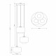 Lampada a sospensione con 3 diffusori in vetro dal design moderno ed elegante