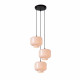 Lampada a sospensione con 3 diffusori in vetro dal design moderno ed elegante