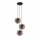 Lampada a sospensione con 3 diffusori in vetro dal design moderno ed elegante
