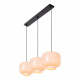 Lampada a sospensione con 3 diffusori lineari in vetro dal design moderno