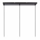 Lampada a sospensione con 3 diffusori lineari in vetro dal design moderno