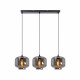 Lampada a sospensione con 3 diffusori lineari in vetro dal design moderno