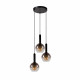 Lampada a sospensione con 3 diffusori pendenti in vetro dal design moderno