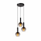Lampada a sospensione con 3 diffusori pendenti in vetro dal design moderno