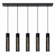 Lampada a sospensione con 4 diffusori in metallo dalle linee moderne