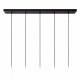 Lampada a sospensione con 4 diffusori in metallo dalle linee moderne