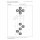 Lampada a sospensione con 5 diffusori in vetro a LED dimmerabile design moderno