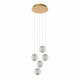 Lampada a sospensione con 5 diffusori in vetro a LED dimmerabile design moderno