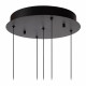Lampada a sospensione con 5 diffusori in vetro a LED dimmerabile design moderno
