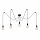 Lampada a sospensione con 5 pendenti con cavo dal design moderno