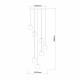 Lampada a sospensione con 7 pendenti con diffusore in vetro a LED