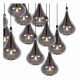 Lampada a sospensione con 8 diffusori vetro dal design moderno ed elegante