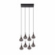 Lampada a sospensione con 8 diffusori vetro dal design moderno ed elegante