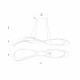 Lampada a sospensione con diffusore a LED dimmerabile