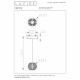 Lampada a sospensione con diffusore in vetro a LED dal design moderno
