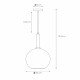 Lampada a sospensione con diffusore singolo in vetro dal design moderno