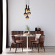 Lampada a sospensione con diffusori pendenti in vetro dal design moderno