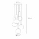 Lampada a sospensione con diffusori pendenti in vetro dal design moderno