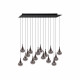 Lampada a sospensione con diffusori vetro dal design moderno ed elegante
