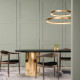 Lampada a sospensione con doppio led rotondo dal design moderno ed elegante