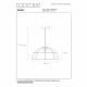 Lampada a sospensione con struttura e diffusore in metallo dal design moderno