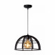 Lampada a sospensione con struttura e diffusore in metallo dal design moderno