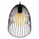 Lampada a sospensione con struttura e paralume in metallo dal design moderno
