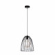 Lampada a sospensione con struttura e paralume in metallo dal design moderno