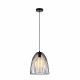 Lampada a sospensione con struttura e paralume in metallo dal design moderno