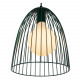 Lampada a sospensione con struttura e paralume in metallo dal design moderno