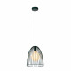 Lampada a sospensione con struttura e paralume in metallo dal design moderno
