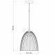 Lampada a sospensione con struttura e paralume in metallo dal design moderno