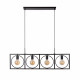 Lampada a sospensione con struttura in metallo dal design moderno ed elegante
