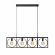 Lampada a sospensione con struttura in metallo dal design moderno ed elegante