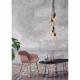 Lampada a sospensione con struttura in metallo e 7 pendenti dal design moderno