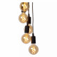 Lampada a sospensione con struttura in metallo e 7 pendenti dal design moderno
