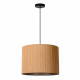 Lampada a sospensione con un diffusore con paralume in legno dal design moderno