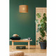 Lampada a sospensione con un diffusore con paralume in legno dal design moderno