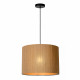 Lampada a sospensione con un diffusore con paralume in legno dal design moderno