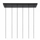 Lampada a sospensione dal design moderno lineare con 6 diffusori in vetro