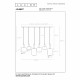 Lampada a sospensione dal design moderno lineare con 6 diffusori in vetro