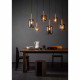 Lampada a sospensione dal design moderno lineare con 6 diffusori in vetro