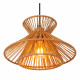 Lampada a sospensione dal design rustico con paralume in carta