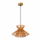 Lampada a sospensione dal design rustico con paralume in carta