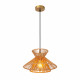 Lampada a sospensione dal design rustico con paralume in carta