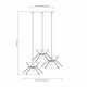 Lampada a sospensione di design rustico con tre paralumi in carta