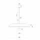 Lampada a sospensione grande a led dimmerabile con struttura in alluminio